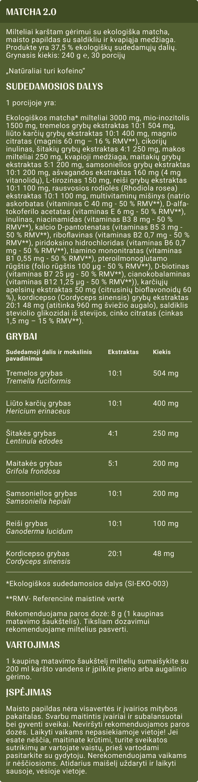 Ekologiška matcha