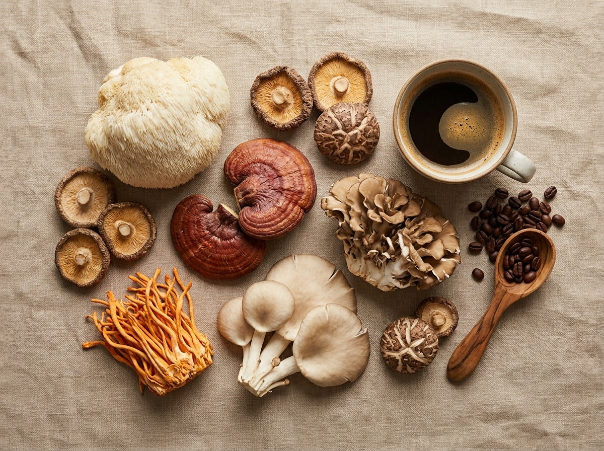 The seven functional mushrooms in Coffee 2.0